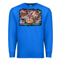 True Royal happy easter bunny western background Premium Sweatshirt - Jasminsmagicworld