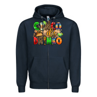 Navy cinco de drinko Zipper Hoodie - AdoDesignShop