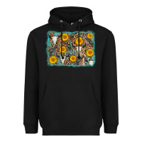 Black cow skull sunflower background Heavyweight Hoodie - AdoDesignShop