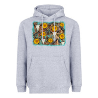 Heather Grey cow skull sunflower background Heavyweight Hoodie - AdoDesignShop