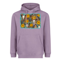 Lavender cow skull sunflower background Heavyweight Hoodie - AdoDesignShop