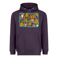 Plum cow skull sunflower background Heavyweight Hoodie - AdoDesignShop