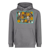 Storm cow skull sunflower background Heavyweight Hoodie - AdoDesignShop