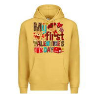 Antique Gold my first valentines day Premium Hoodie - NancyCooperArtShop