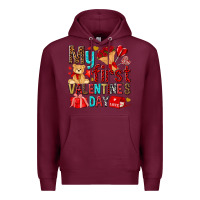 Burgundy my first valentines day Premium Hoodie - NancyCooperArtShop