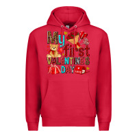 Cardinal my first valentines day Premium Hoodie - NancyCooperArtShop