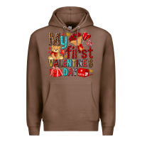Chestnut my first valentines day Premium Hoodie - NancyCooperArtShop