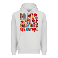 Dove Grey my first valentines day Premium Hoodie - NancyCooperArtShop