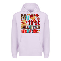 Lilac my first valentines day Premium Hoodie - NancyCooperArtShop