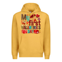 Mustard my first valentines day Premium Hoodie - NancyCooperArtShop
