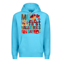 Ocean Blue my first valentines day Premium Hoodie - NancyCooperArtShop