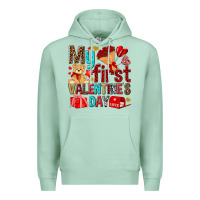 Seafoam my first valentines day Premium Hoodie - NancyCooperArtShop