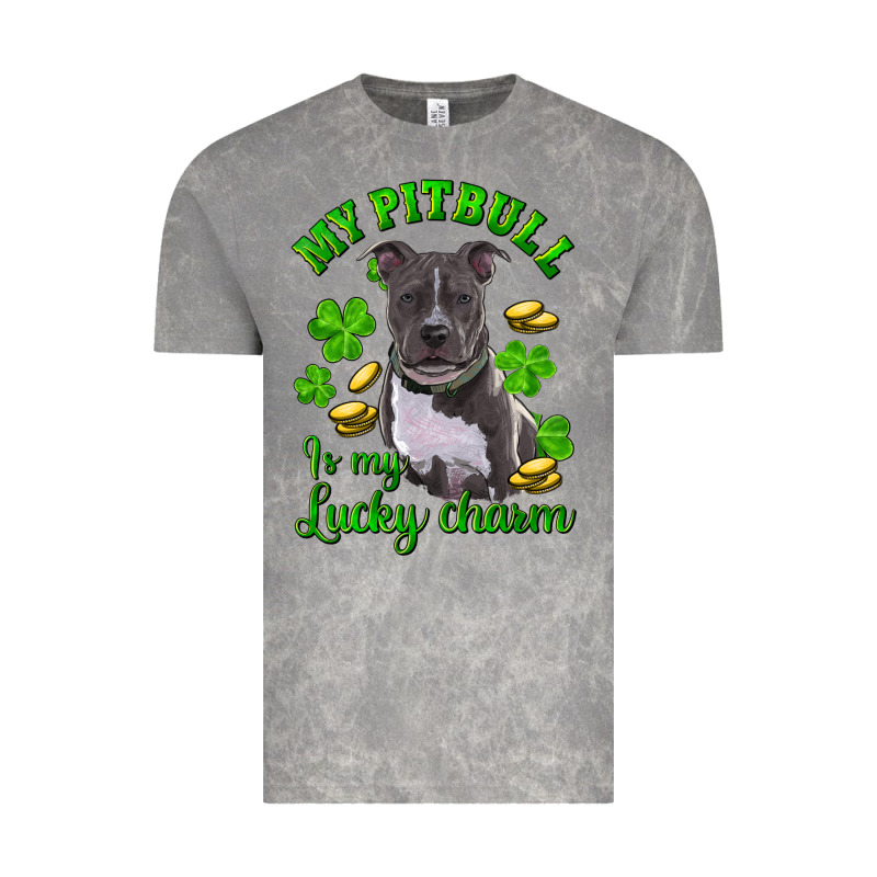 St. Patrick's Day My Pitbull Is My Lucky Charm Vintage Tee by RanaPortraitStore | Teevron