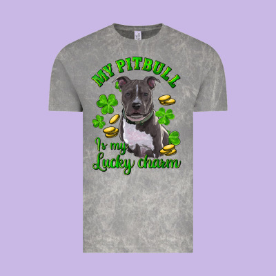 Vintage Tee St. Patrick's Day My Pitbull Is My Lucky Charm