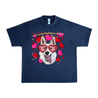 Navy valentine's day  white shepherd Urban Heavy Tee - RanaPortraitStore