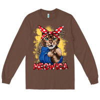 Chestnut Meowica 4th of july Long Sleeve Tee - CowGirlArtShop