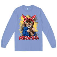 Colony Blue Meowica 4th of july Long Sleeve Tee - CowGirlArtShop