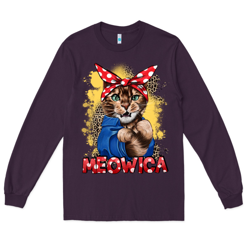 Meowica 4th Of July Long Sleeve Tee by CowGirlArtShop | Teevron