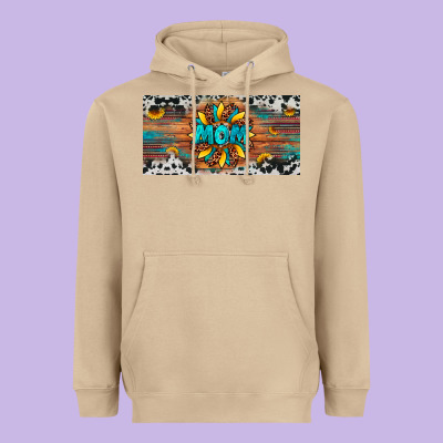Leopard Sunflower Mom License Plate Heavyweight Hoodie Designed By Artiststas