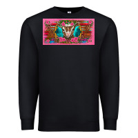 Black western baby boer goat pink flowers serape leopard pink glitter patter Premium Sweatshirt - BarkalooDesign