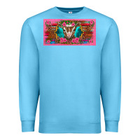 Ocean Blue western baby boer goat pink flowers serape leopard pink glitter patter Premium Sweatshirt - BarkalooDesign