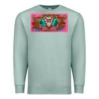 Seafoam western baby boer goat pink flowers serape leopard pink glitter patter Premium Sweatshirt - BarkalooDesign