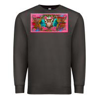 Smoke western baby boer goat pink flowers serape leopard pink glitter patter Premium Sweatshirt - BarkalooDesign