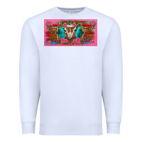 White western baby boer goat pink flowers serape leopard pink glitter patter Premium Sweatshirt - BarkalooDesign