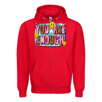Red you are enough Zipper Hoodie - JahusDesignShop