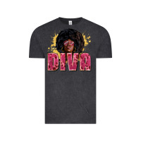 Vintage Black diva Vintage Tee - Zillion Design Studio