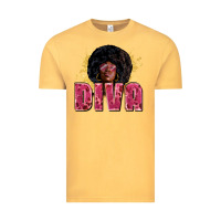 Vintage Mustard diva Vintage Tee - Zillion Design Studio