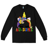 Black autism au some  unicorn Long Sleeve Tee - AdoDesignShop