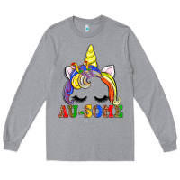 Heather Grey autism au some  unicorn Long Sleeve Tee - AdoDesignShop