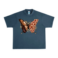 Midnight Navy melanin  butterfly Urban Heavy Tee - Zillion Design Studio