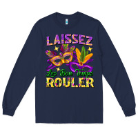 Navy laissez les bon temps rouler Long Sleeve Tee - FaDigitalArtStudio
