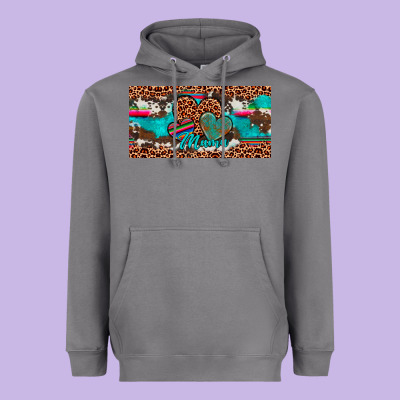 Hearts Mama License Plate Heavyweight Hoodie Designed By Artiststas