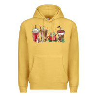 Antique Gold christmas tree cake and coffee cups Premium Hoodie - MaliasSmallBusiness