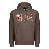 Coffee christmas tree cake and coffee cups Premium Hoodie - MaliasSmallBusiness