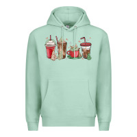 Seafoam christmas tree cake and coffee cups Premium Hoodie - MaliasSmallBusiness