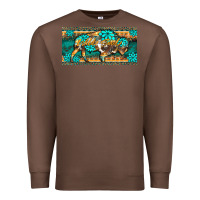 Chestnut western  bison wild soul turquoise's gemstones  license plate template Premium Sweatshirt - BarkalooDesign