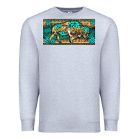 Heather Grey western  bison wild soul turquoise's gemstones  license plate template Premium Sweatshirt - BarkalooDesign