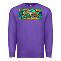 Purple western  bison wild soul turquoise's gemstones  license plate template Premium Sweatshirt - BarkalooDesign