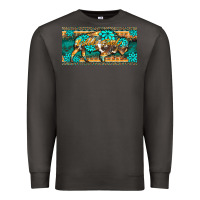 Smoke western  bison wild soul turquoise's gemstones  license plate template Premium Sweatshirt - BarkalooDesign