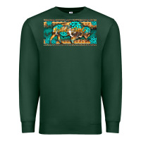 Sports Green western  bison wild soul turquoise's gemstones  license plate template Premium Sweatshirt - BarkalooDesign