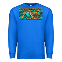 True Royal western  bison wild soul turquoise's gemstones  license plate template Premium Sweatshirt - BarkalooDesign