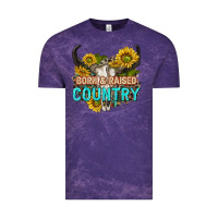 Cloud Purple born and raised country tbw Vintage Tee - texasbilliewilder