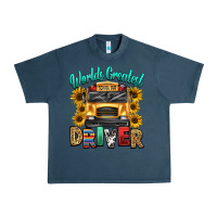 Midnight Navy worlds greatest school bus driver Urban Heavy Tee - texasbilliewilder