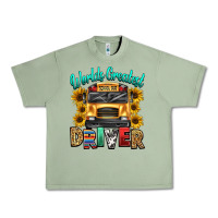 Oil Green worlds greatest school bus driver Urban Heavy Tee - texasbilliewilder