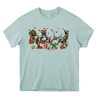 Arona Three Christmas Dinosaurs Heavy Core Tee - LillyAllenDesigns