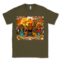 Army Green western gnomies Classic Tee - FaDigitalArtStudio